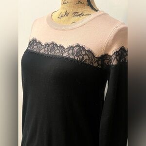 Black and Blush light pullover sweater